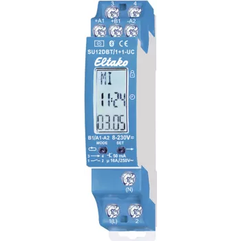 Laikmatis Eltako SU12DBT/1+1-UC Bluetooth 2 kanalų, DIN bėgelio kompaktiškas