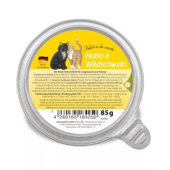 GRANATAPET Filet á la carte Vištiena su šernu – šlapias kačių maistas – 85g