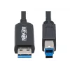 Eaton Tripp Lite Series USB 3.2 Gen 1 Plenum-Rated Fiber aktyvus optinis kabelis (AOC) - A/B M/M, juodas, 20 m - USB kabelis - USB A tipas (M) prie USB B tipo (M) - USB 3.2 Gen 1 - 20,0 m - P