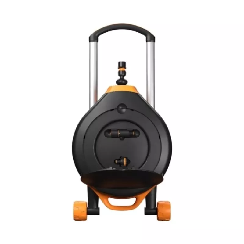 Fiskars sodo būgnas su XL žarna ant ratų