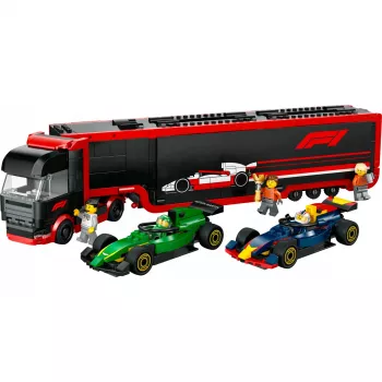 LEGO CITY 60445 F1 - Sunkvežimis su RB20 ir AMR24 F1 bolidais