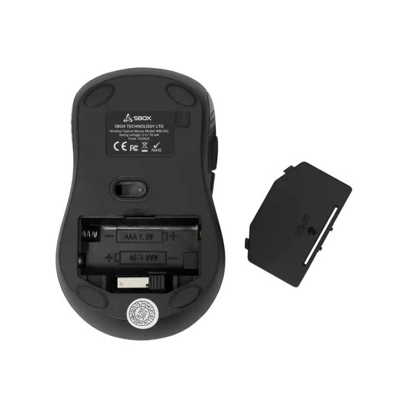 SBOX WM-993 sidabrinė belaidė pelė USB Type-A
