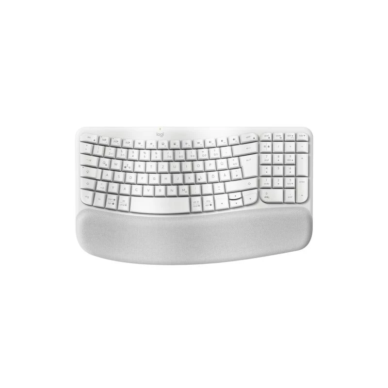 Logitech Wave Keys klaviatūra belaidė RF Bluetooth QWERTZ vokiška balta