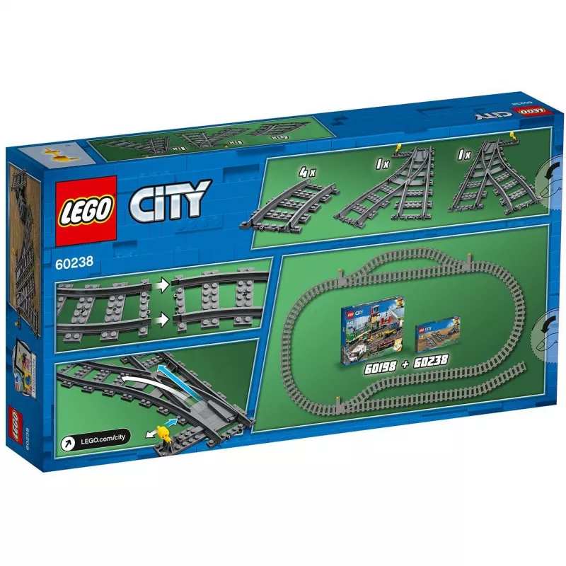 LEGO City 60238 – geležinkelio iešmas ir priedai žaidimų rinkiniams
