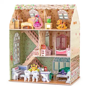 3D popierinis namelio modelis CubicFun P645H – Dreamy, surinkimo rinkinys