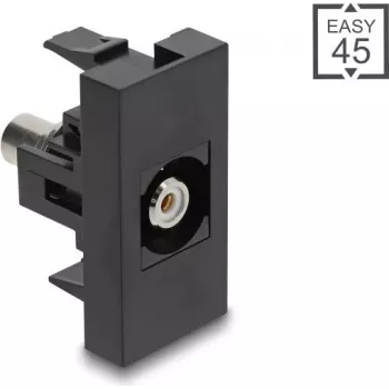 DELOCK audio adapteris Cinch (RCA) lizdas – Cinch (RCA) lizdas, 45° kampas, baltas, modelis 90958
