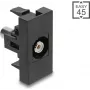 DELOCK audio adapteris Cinch (RCA) lizdas – Cinch (RCA) lizdas, 45° kampas, baltas, modelis 90958