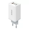 SAVIO LA-07 GaN 65W sieninis įkroviklis, USB, QC4.0+, PD 3.0, Baltas