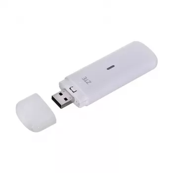USB korinis modemas ZTE MF833N, 4G LTE iki 150 Mbps, HSUPA/2G, microSD lizdas, baltas