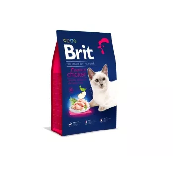 Sausas ėdalas katėms Brit Premium By Nature Sterilized Chicken, 1,5 kg, suaugusioms sterilizuotoms katėms, 33% baltymų, 14% riebalų