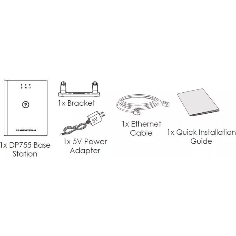 DECT bazinė stotis Grandstream DP755 Juoda