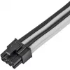 Prailginimo laidas SILVERSTONE PP07E 8 kontaktų PCIe 30 cm (juodas/baltas)