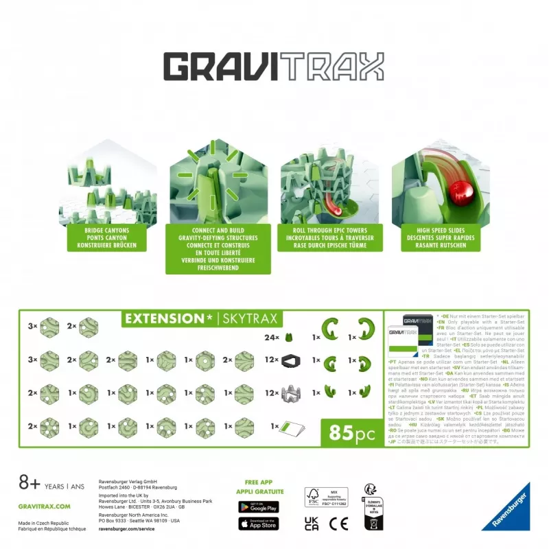Ravensburger GraviTrax Extension Skytrax maršrutų plėtinys nuo 8 m.