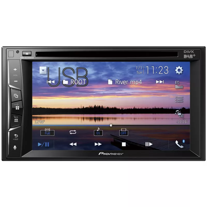 Automobilinis medijos imtuvas Pioneer AVH-A3200DAB Juodas