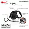 Flexi Black Design M šunų pavadėlis su automatiniu vyniojimu, 5 m juostelė, iki 25 kg