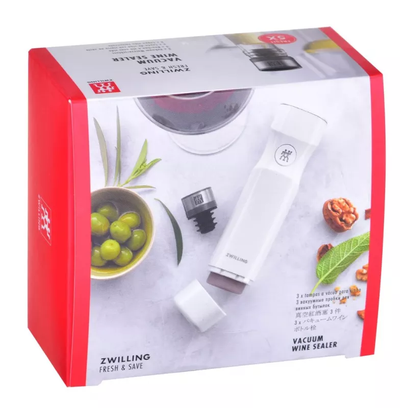 Vyno išsaugojimo siurblys ZWILLING FRESH & SAVE – siurblio galvutė vakuuminiams kamščiams, pilka, Ø 3 cm, aukštis 40 mm, komplekte 3 vnt.