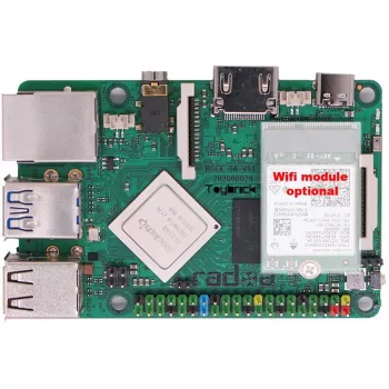 Vienos plokštės kompiuteris ALLNET Radxa Rock 3A 8GB RK3568 Keturių branduolių Cortex-A55 2GHz