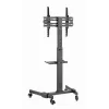 TV stovas GEMBIRD TVS-55T-01, 32–55 col., plieninis, reguliuojamas aukštis, VESA 100x100–400x400, pakreipimas, ratukai, max 35 kg