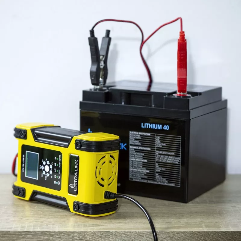 Extralink Shango išmanusis akumuliatorių įkroviklis | Lygintuvas | 100 - 240VAC, 12V 12A, 24V 6A