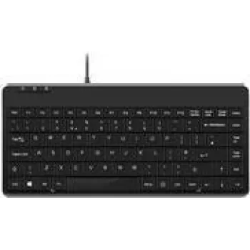 Perixx PERIBOARD-409 P, DE, Mini PS/2 klaviatūra, 2 USB šakotuvai, juoda (PERIBOARD-409 P)