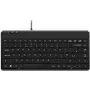 Perixx PERIBOARD-409 P, DE, Mini PS/2 klaviatūra, 2 USB šakotuvai, juoda (PERIBOARD-409 P)