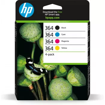 HP 364 4vnt rinkinys Juoda/Cian/Magenta/Geltona Originalūs HP rašalo kasetės