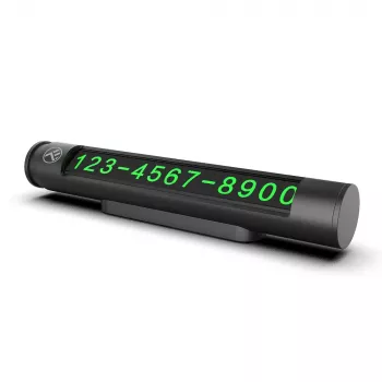 Laikinoji automobilio stovėjimo kortelė Tellur TLL171251 – metalo juoda, rodo du telefono numerius