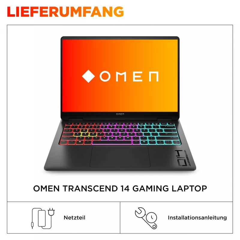 HP OMEN Transcend 14-fb1097ng žaidimų nešiojamasis kompiuteris 35,6 cm (14 inch)