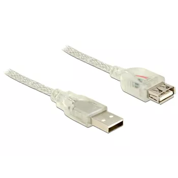 USB kabelis DeLOCK 83881 USB 2.0 1 m USB A permatomas