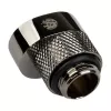 Adapteris BitsPower X-Cross G1/4 colio vyras į G1/4 colio moterį, 5 mm poslinkis, blizgus juodas