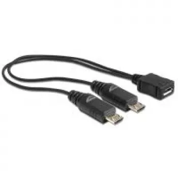 USB laidas DeLOCK 20,5 cm USB Micro-B 2 x USB Micro-B