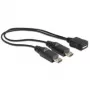 USB laidas DeLOCK 20,5 cm USB Micro-B 2 x USB Micro-B