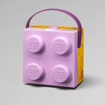 Dėžutė daiktams laikyti Room Copenhagen LEGO Box su rankena alyvinė 40240004 — plastikinis indas LEGO kaladėlėms ir žaislams