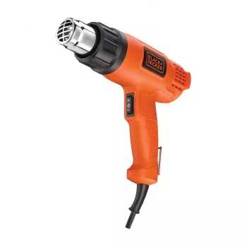 Šilumos pistoletas Black & Decker KX1650 — 1750 W, iki 600 °C, oro srautas 570–740 l/min, 2 m laidas, 600 g