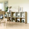 Knygų lentyna Top e shop MALAX 2X4 SONOMA, Sonoma ąžuolas, 8 lentynos, 1470×300×750 mm