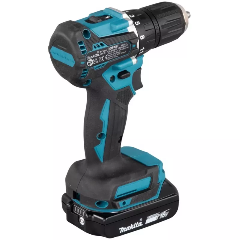 Makita DDF487RAJ akumuliatorinis suktuvas/gręžtuvas 1700 aps/min Juoda, Žalia