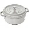 Ketaus apvalus puodas Staub La Cocotte 3,8 l trumelinis — emaliuotas, sandariai užsidarantis dangtis