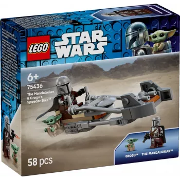 LEGO STAR WARS 75436 Mandaloriano ir Grogu greitaeigis motociklas