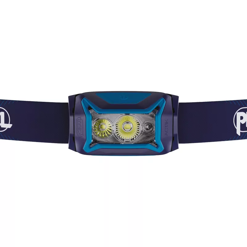 Priekinė galvos lemputė Petzl Actik Core mėlyna LED 100 lm USB įkraunama