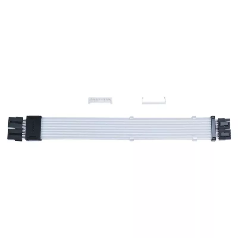 PCIe RGB kabelis Lian Li Strimer Wireless, 2x 8 kontaktų, 0,34 m, juodas/permatomas, silikonas/TPE