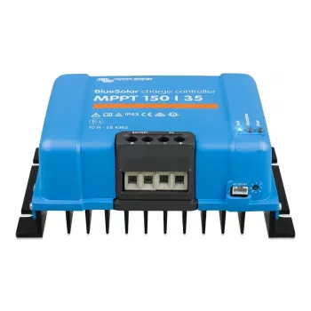 MPPT saulės kolektorių įkrovos valdiklis BlueSolar 150/35 — 150 V PV įėjimas, 35 A įkrovimo srovė