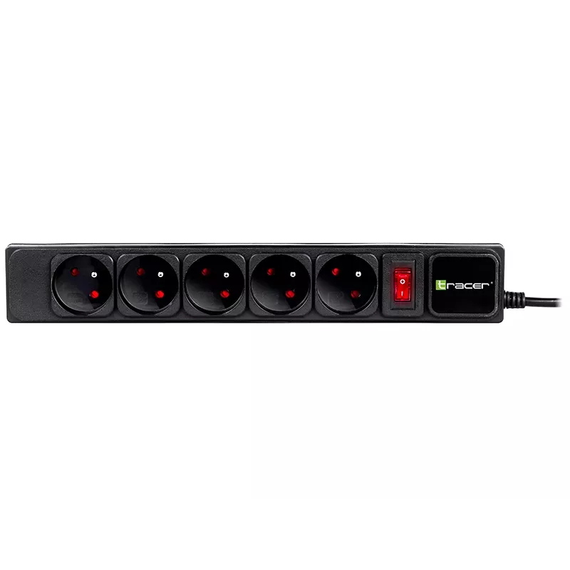 Ilgintuvas su apsauga nuo viršįtampių TRACER PowerGear Tracer 47138 5 m, juodas