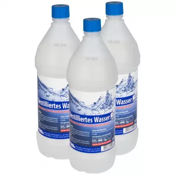 Distiliuotas vanduo (DIN 13060, DIN 43530 & EN 285) - 3x 1 L