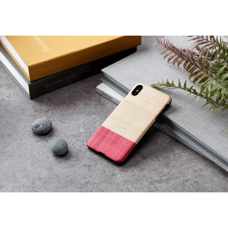 Apsauginis dėklas iš medžio ir polikarbonato iPhone XS Max – baltas miss match