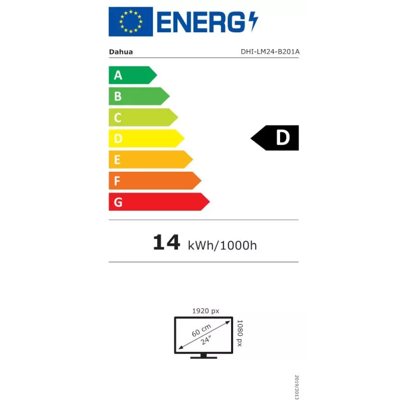 Dahua Technology LM24-B201A monitorius 60,5 cm (23,8 col.) 1920 x 1080 pikselių Full HD LED juodas