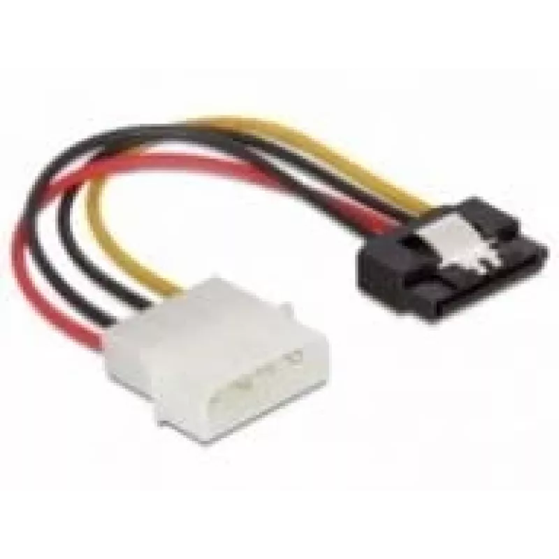 SATA HDD kabelis DeLOCK 60120 4pin vyriškas su metaliniu fiksatoriumi tiesus 0,12 m