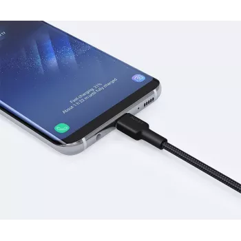 USB-C į USB-A laidas Aukey CB-CA2, nailoninis pintas, Quick Charge 3A, 1 m