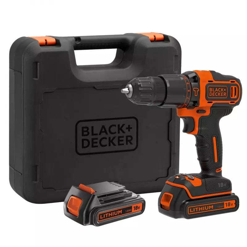 Gręžtuvas Black & Decker BDCHD18KB-QW, 18V, be raktelio, juodai oranžinis