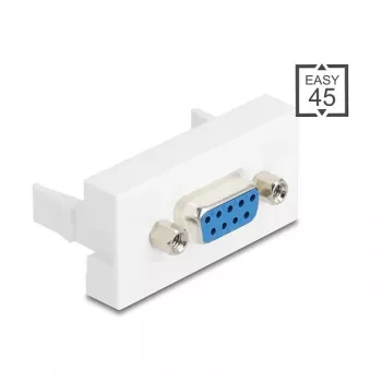 Sieninis VGA lizdas DELOCK 81556, moteriškas–moteriškas, baltas, ABS, 45×22,5×17,4 mm