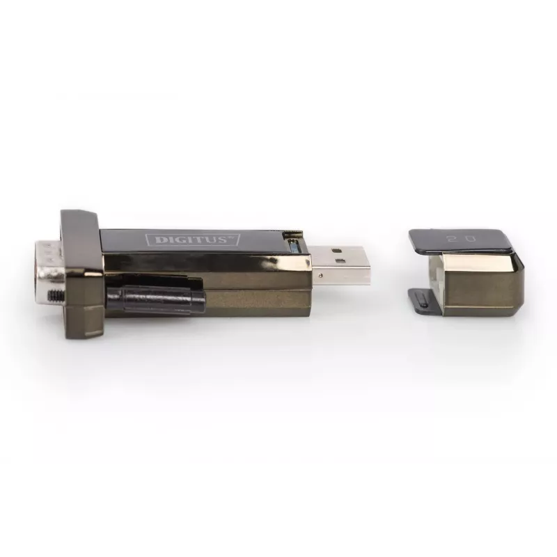 DIGITUS USB 2.0 į RS232 konverteris su DB9 kištuku ir 80 cm USB kabeliu, FTDI FT232RL mikroschema